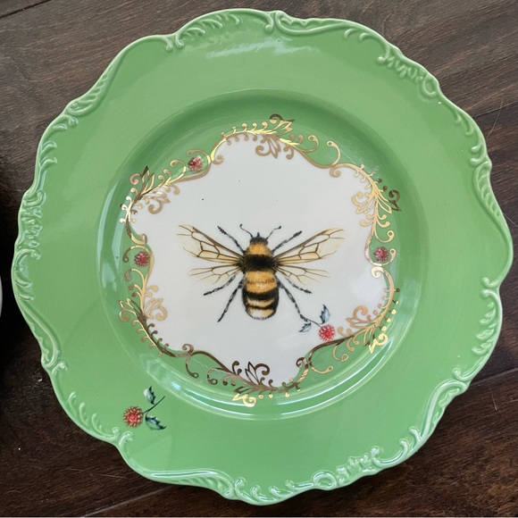 Vintage Anthropologie Lou Rota NATURE TABLE DESSERT PLATE Set of 6 - Picture 8 of 16